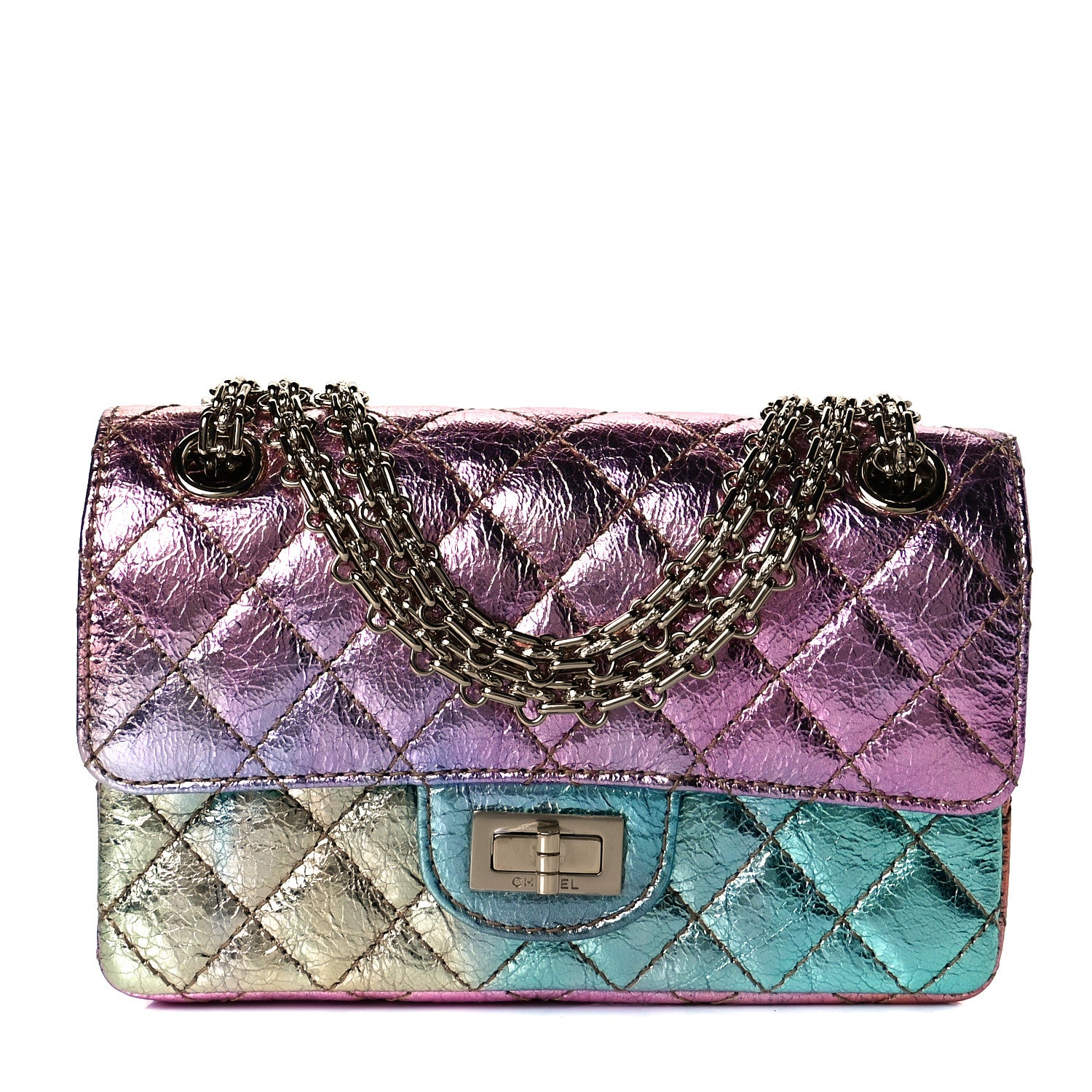 Chanel Metallic Goatskin Quilted Mini 2.55 Reissue Flap Multicolor 1 of 7