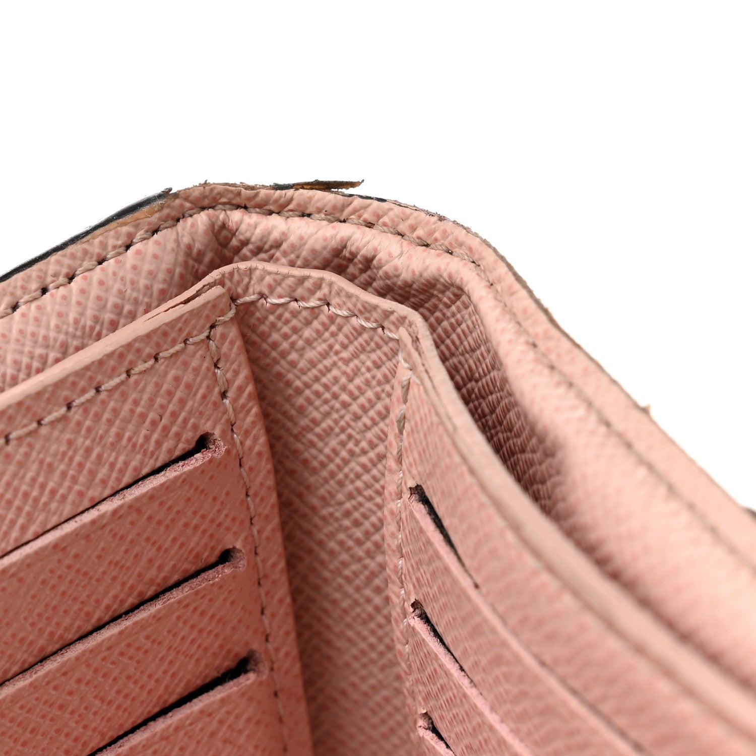 Louis Vuitton Damier Ebene Victorine Wallet Rose Ballerine 7 of 10