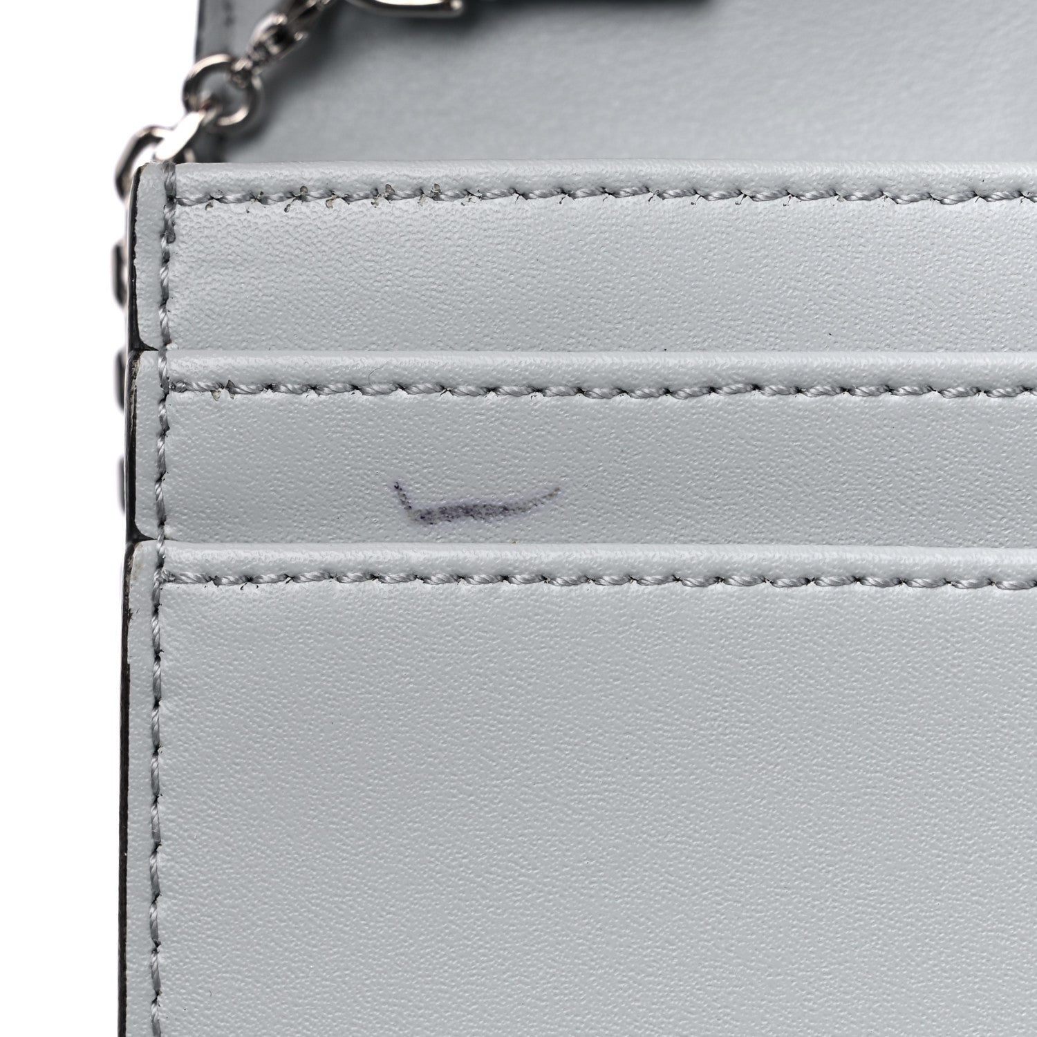 Fendi Vitello Liberty Fun Fair Studded Continental Wallet On Chain Grigio Perla Multicolor 13 of 14