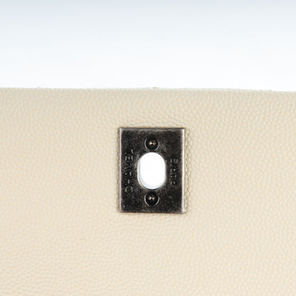 Chanel Caviar Lizard Quilted Mini Coco Handle Flap White 5 of 8