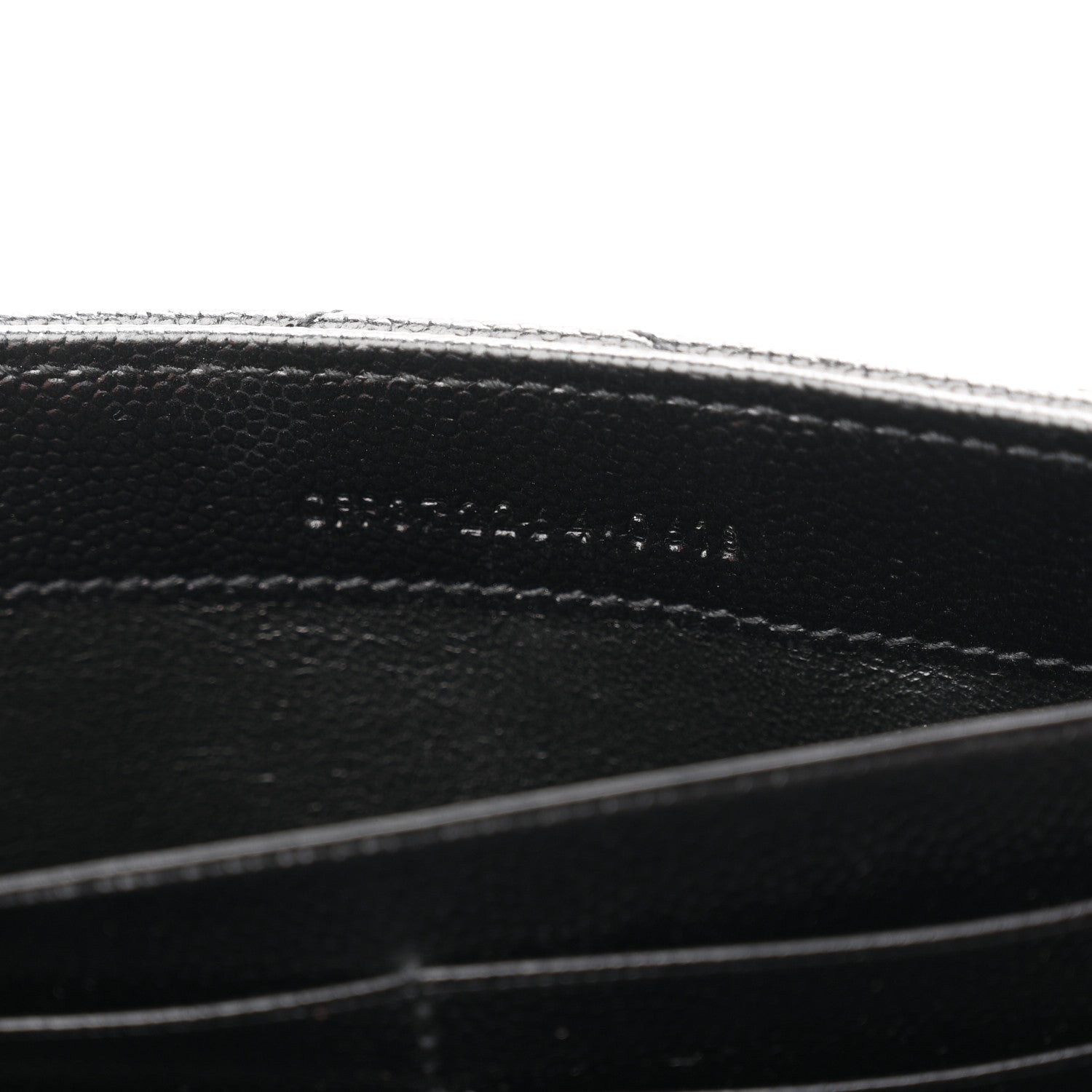 Saint Laurent Grain De Poudre Matelasse Chevron Monogram Flap Wallet Black 7 of 8