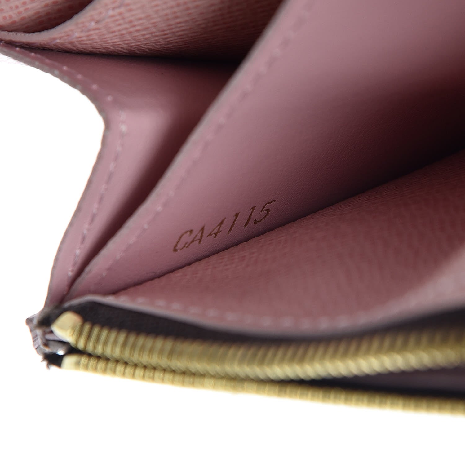 Louis Vuitton Damier Ebene Caissa Wallet Rose Ballerine 7 of 9