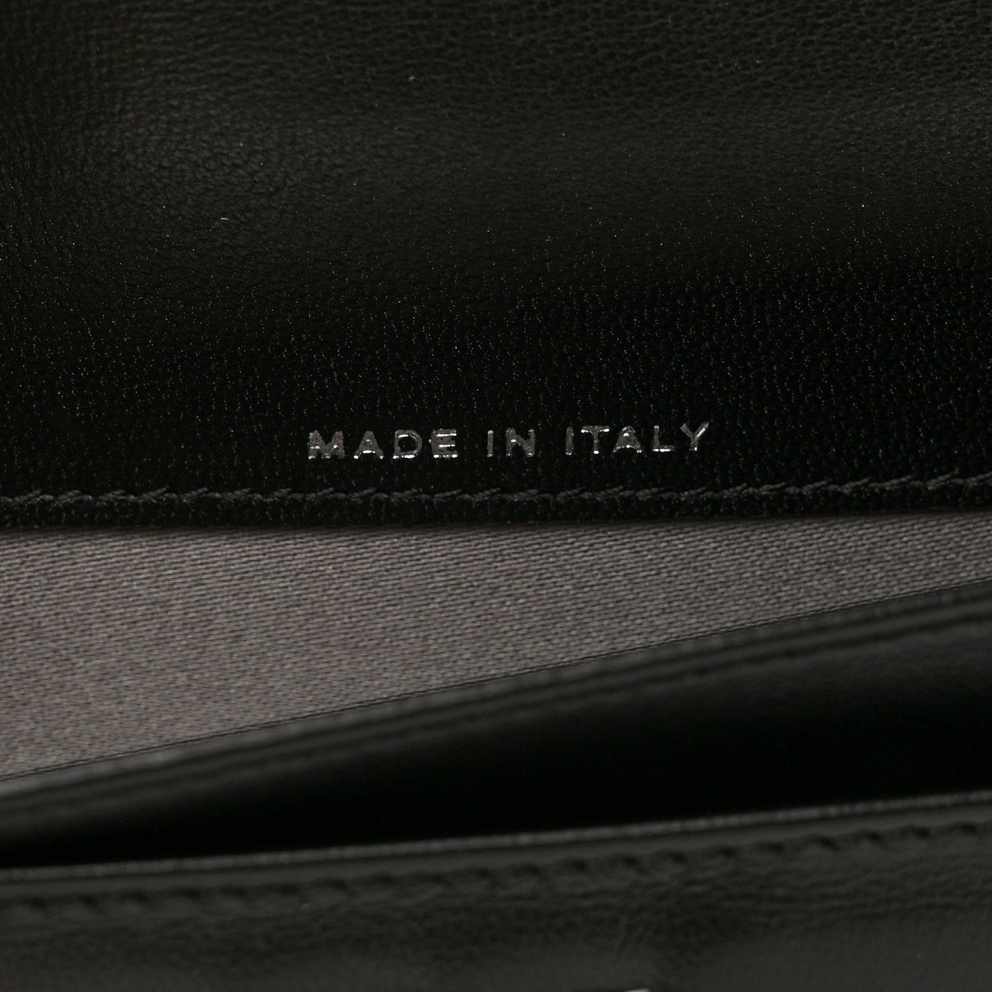 Lambskin Camellia Embossed Zip Around Organizer Wallet Black