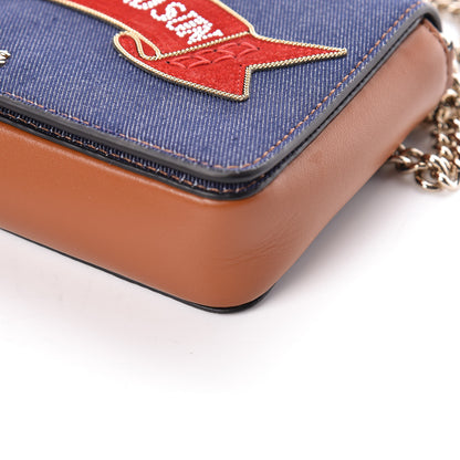 Christian Louboutin Denim Calfskin Crystal Sea Sex Sun Zoompouch Crossbody Navy Coconut 8 of 8