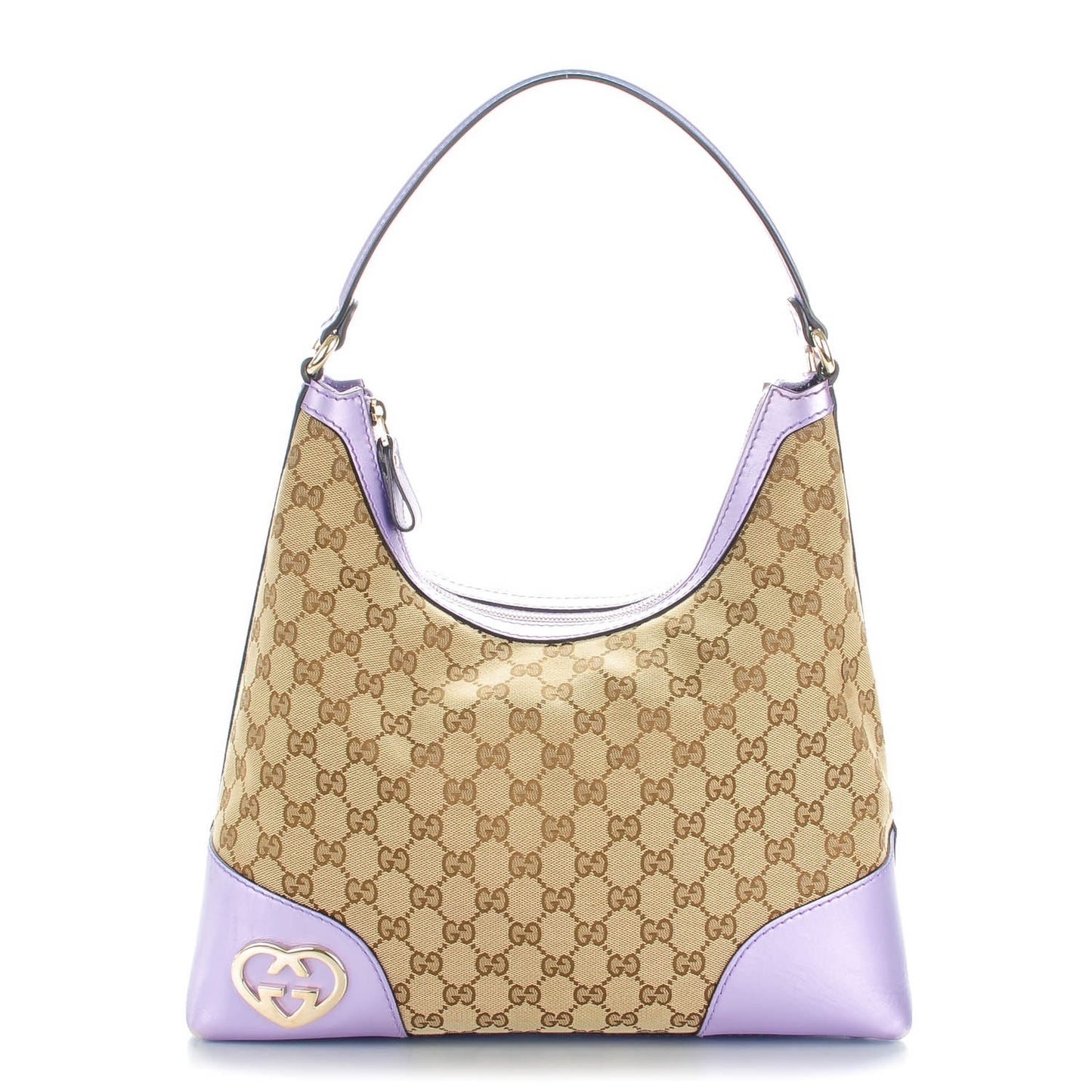 Monogram Medium Lovely Heart Hobo Lavender