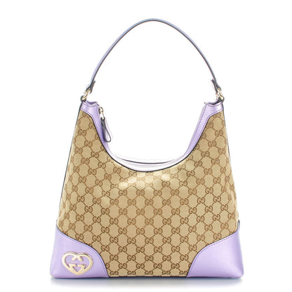 Gucci Monogram Medium Lovely Heart Hobo Lavender 1 of 10