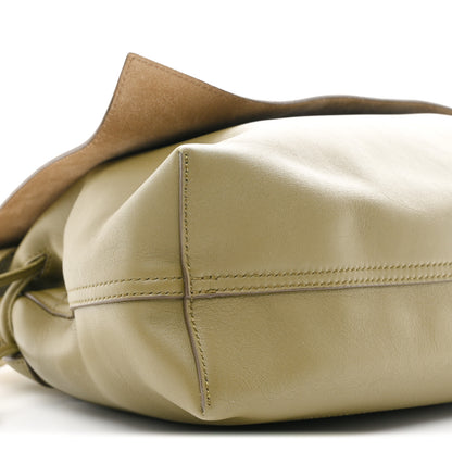 Loewe Shiny Supple Calfskin Flamenco Satchel Olive 8 of 10