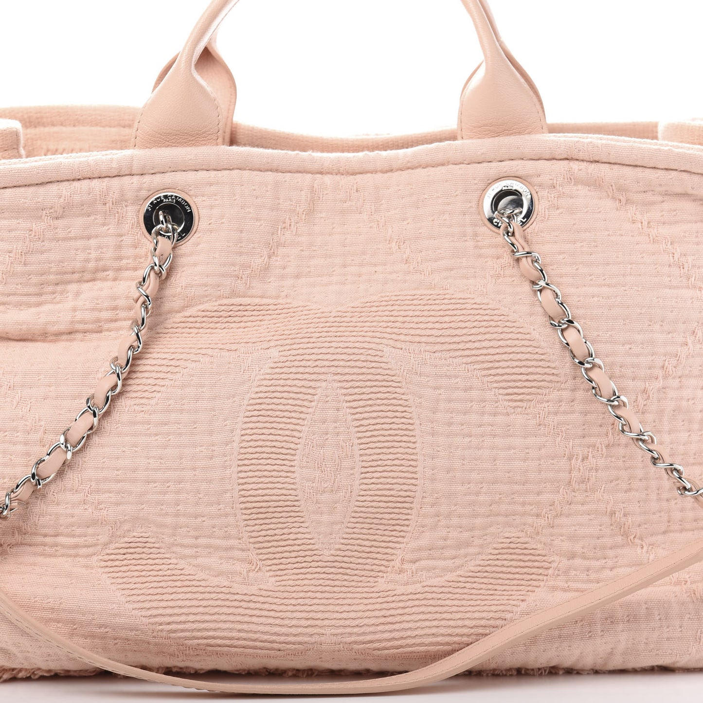 Canvas Large Double Face Shopping Tote Light Pink