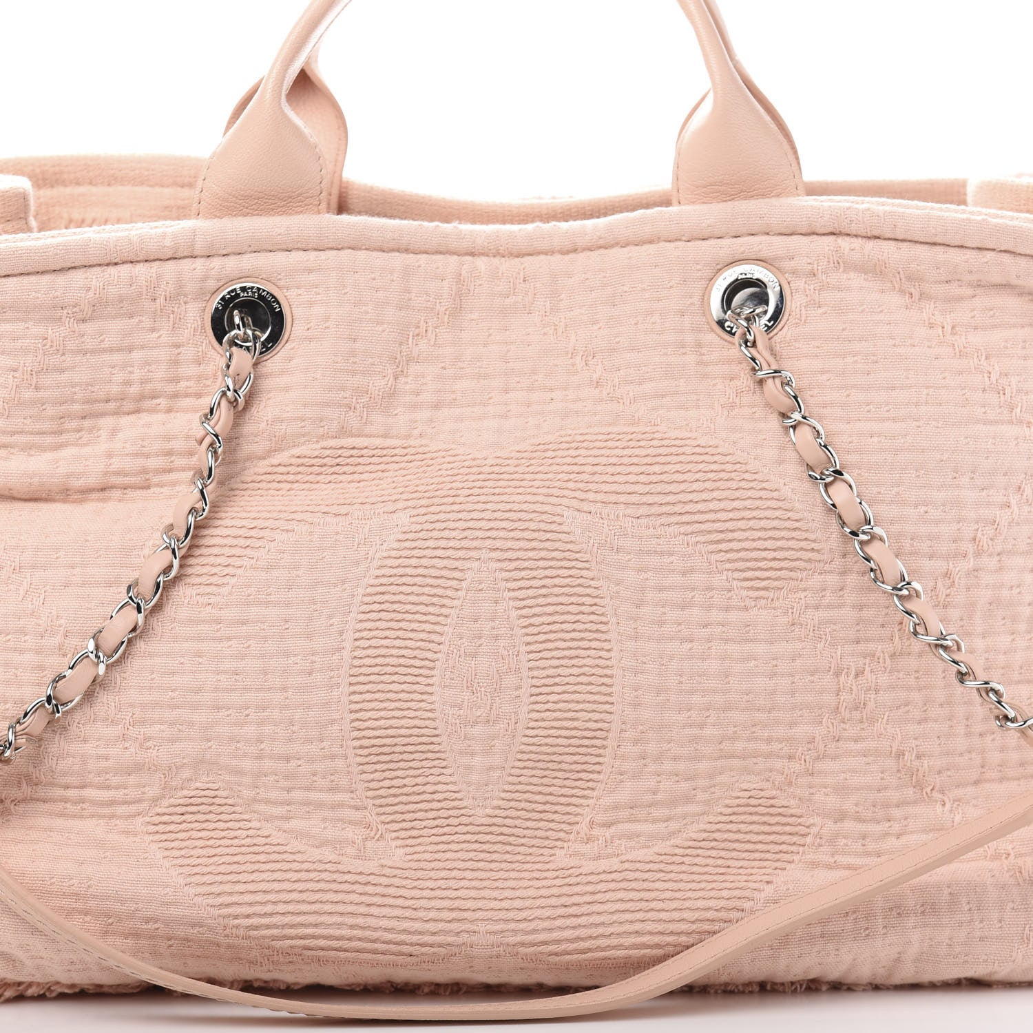 Chanel Canvas Large Double Face Shopping Tote Light Pink 9 of 9