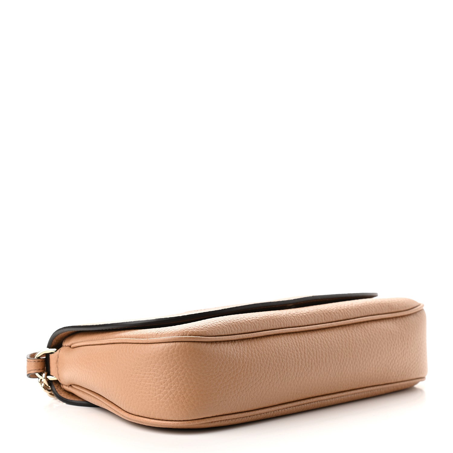Gucci Pebbled Calfskin Medium Soho Flap Crossbody Camelia 4 of 9