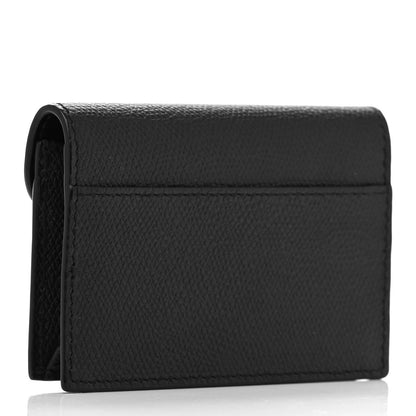 Christian Dior Grained Calfskin Saddle Card Holder Black 3 of 6