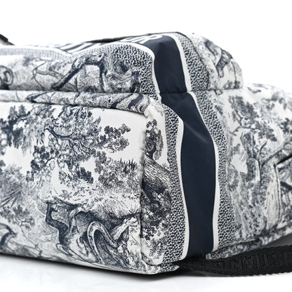 Christian Dior Nylon Technical Fabric Toile De Jouy Small Diortravel Backpack Blue 8 of 8