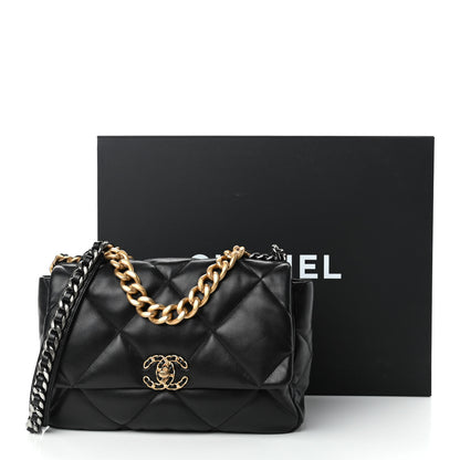 Chanel Lambskin Quilted Large Chanel 19 Flap Black 11 of 11
