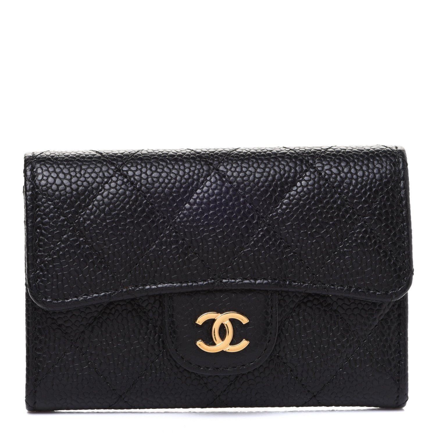 Chanel Caviar Quilted Flap Card Holder Black 1 of 9