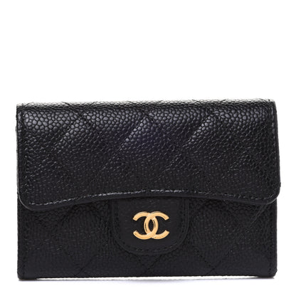 Chanel Caviar Quilted Flap Card Holder Black 1 of 9