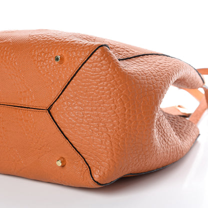 Burberry Signature Grain Calfskin Check Embossed Small Canterbury Tote Copper Orange 6 of 7