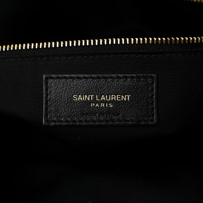 Saint Laurent Lambskin Quilted Pochon Drawstring Tote Bag Black 6 of 11