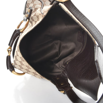Gucci Monogram Horsebit Chain Flap Shoulder Bag Brown 5 of 7