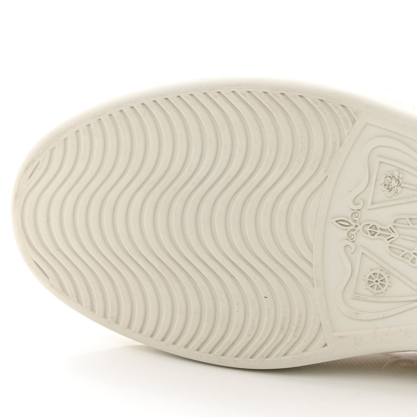 Calfskin GG Tennis Embossed Mens Ace Sneakers 9 Mystic White