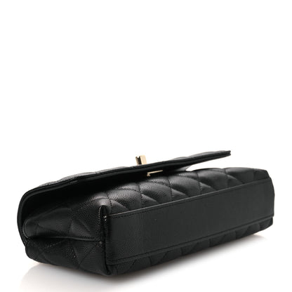 Chanel Caviar Quilted Maxi East West Coco Handle Flap Black 4 of 13