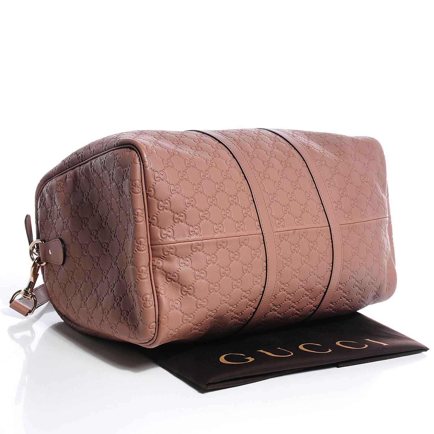 Gucci Guccissima Medium Carry On Duffle Antique Rose 4 of 7