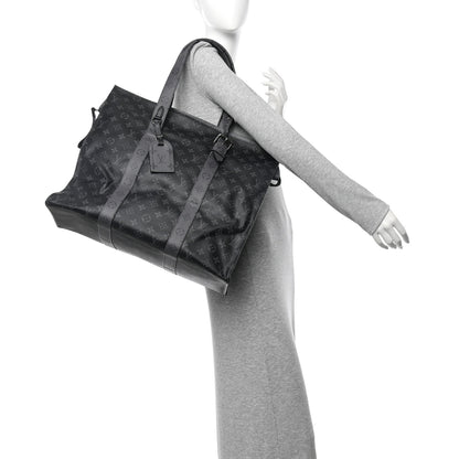 Louis Vuitton Monogram Eclipse Cabas Zippe GM Black 3 of 11