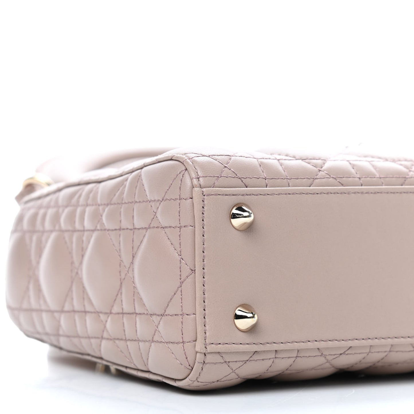 Lambskin Cannage Small Lucky Badges My Lady Dior Taupe