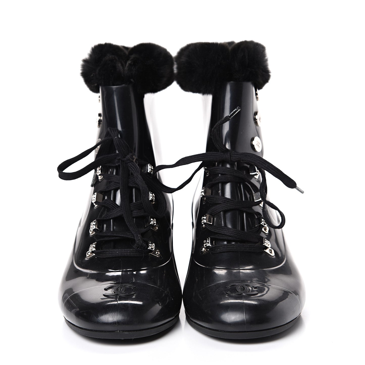 Vinyl Mink Boots Black 39 Black