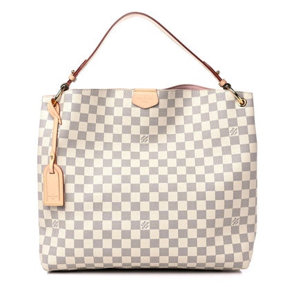 Louis Vuitton Damier Azur Graceful MM Rose Ballerine 1 of 14