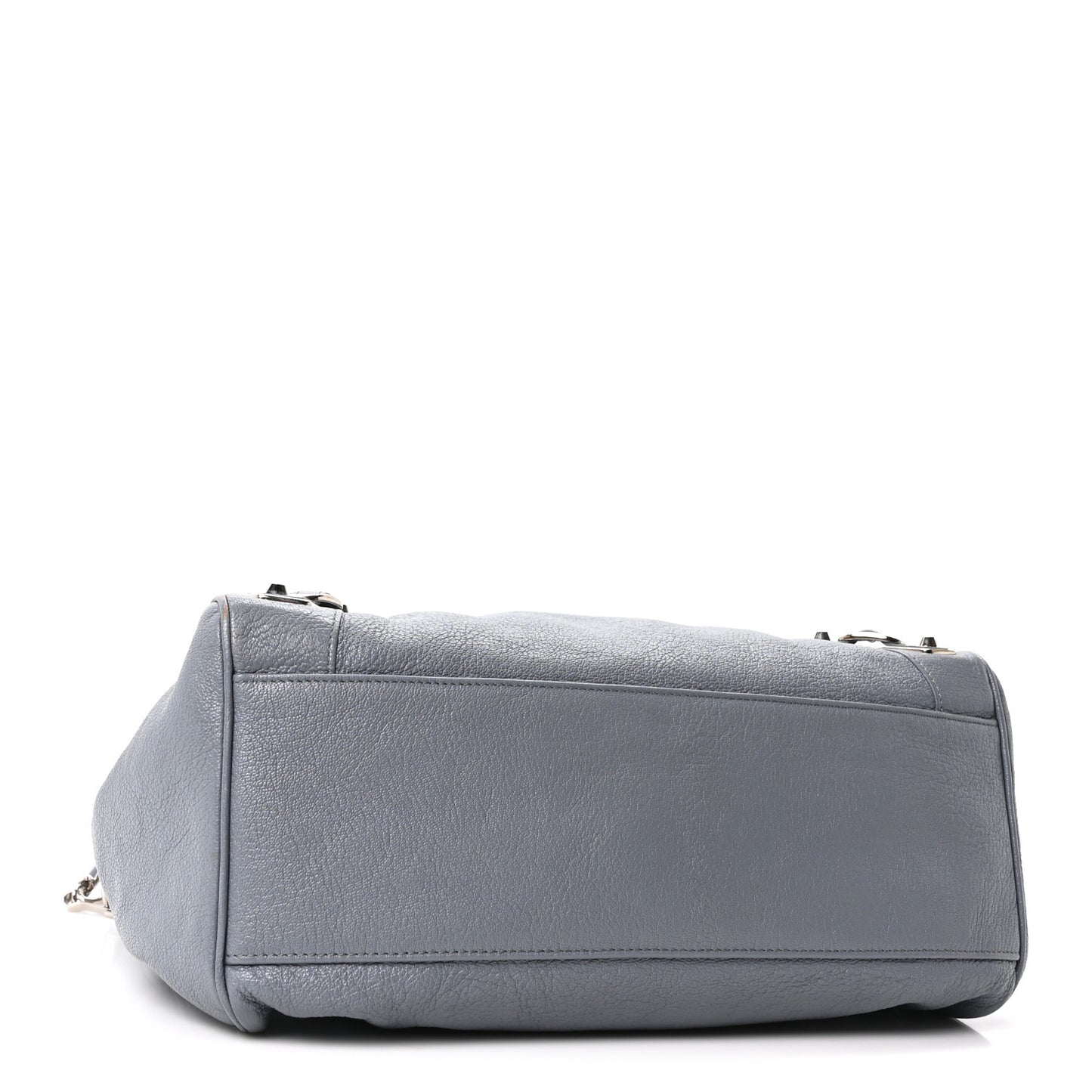 Chevre Silver Metallic Edge Hardware Velo Gris Acier