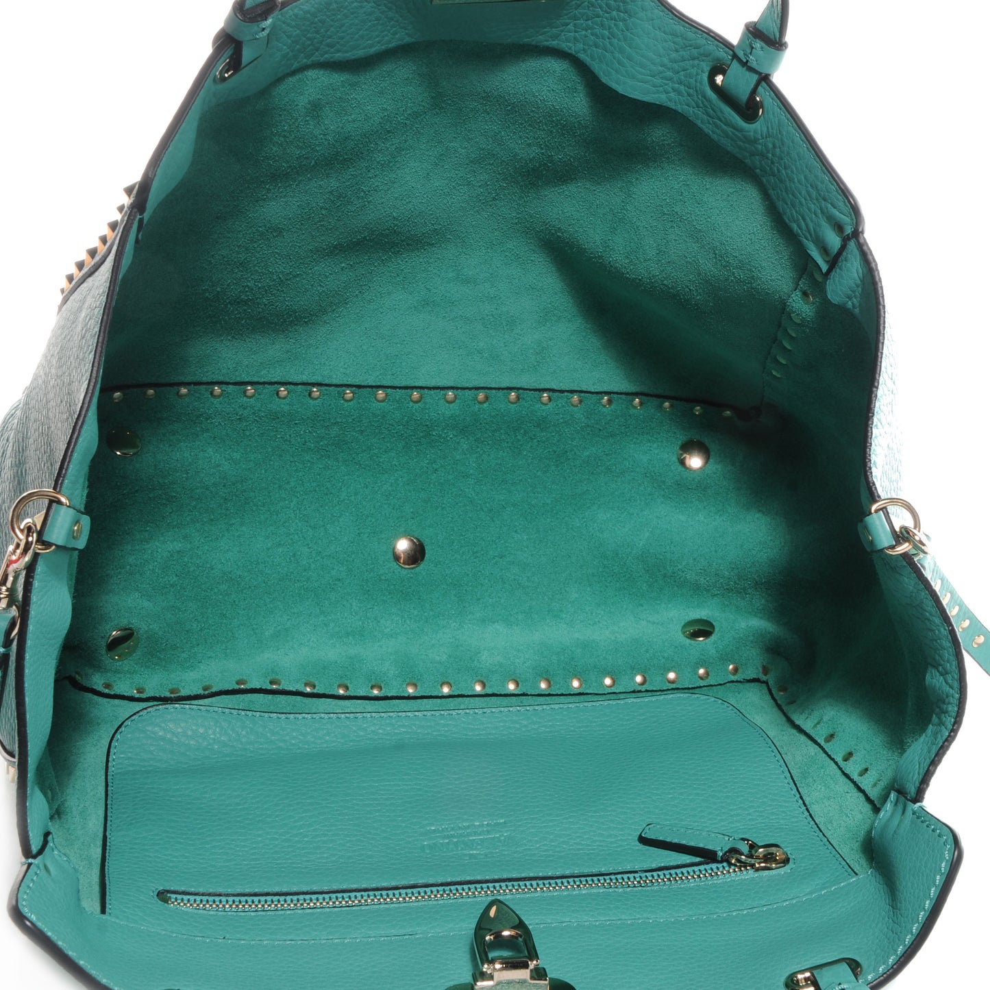 Vitello Medium Rockstud Tote Colibri