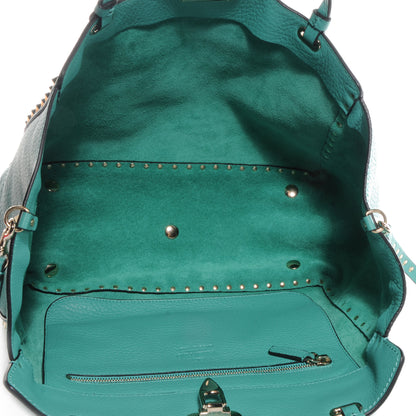 Valentino Garavani Vitello Medium Rockstud Tote Colibri 5 of 10