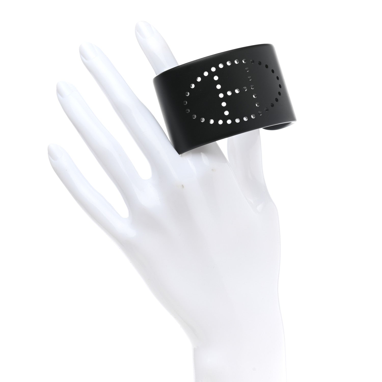 Hermes Aluminium Evelyne Sunset Cuff Bracelet T3 Black 2 of 5