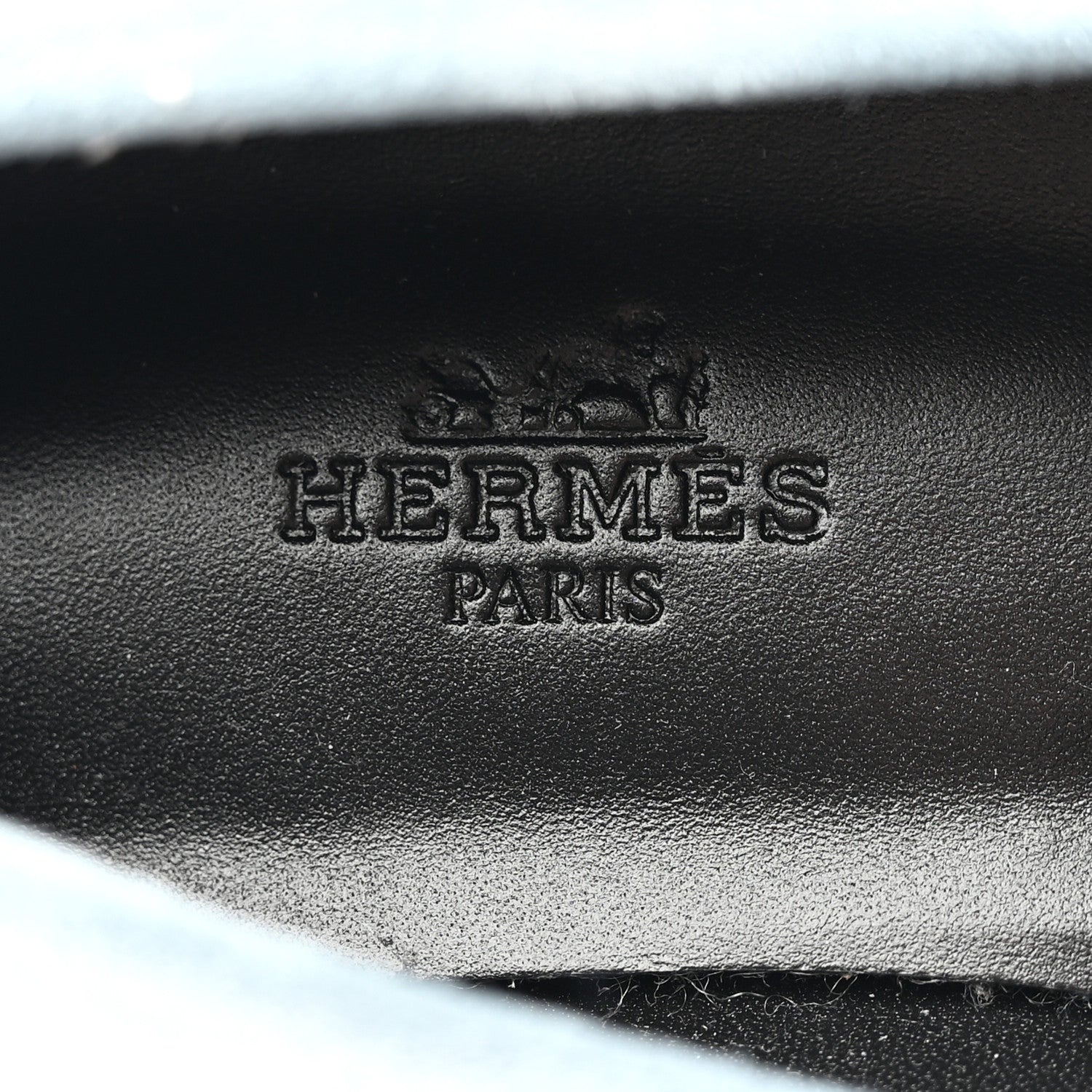 Hermes Suede Goatskin Womens Faubourg Loafers 37.5 Bleu Pinede 7 of 9