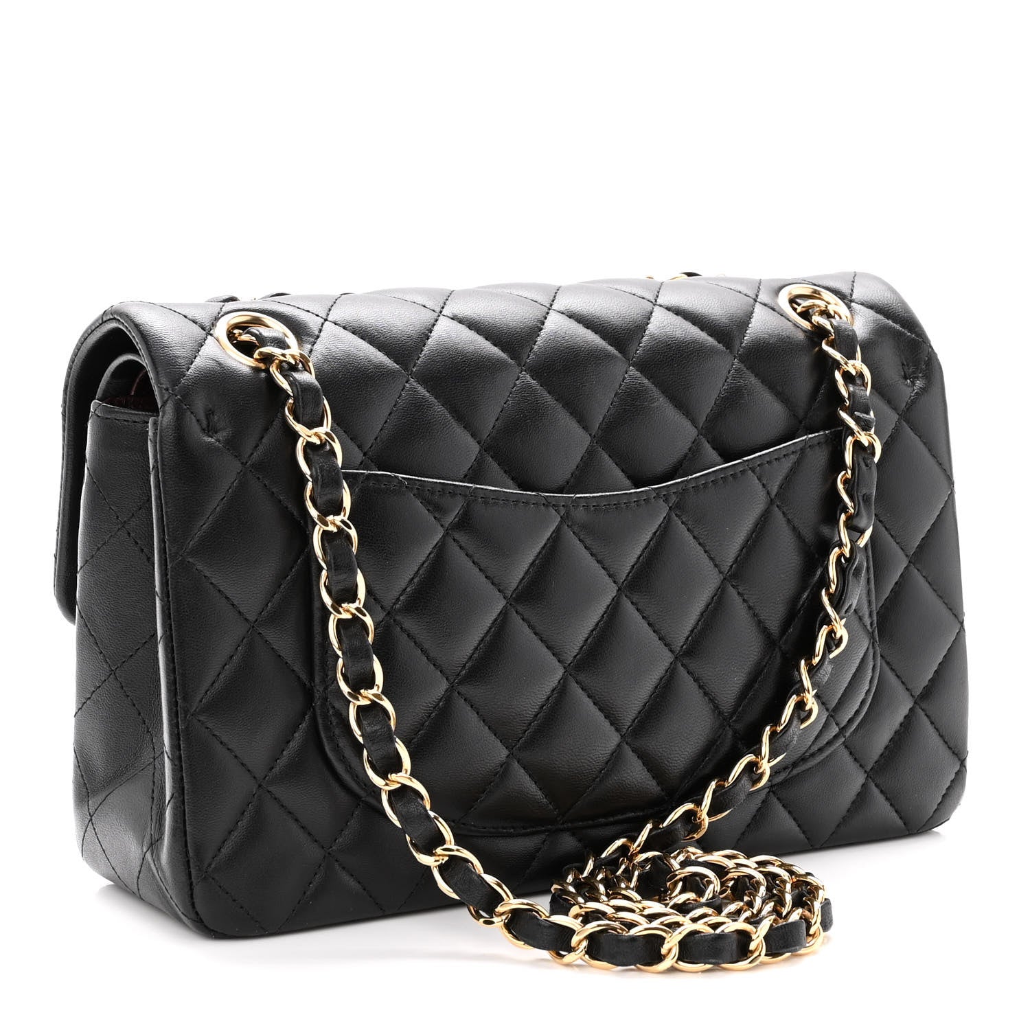 Chanel Lambskin Quilted Small Double Flap Black 2 of 9