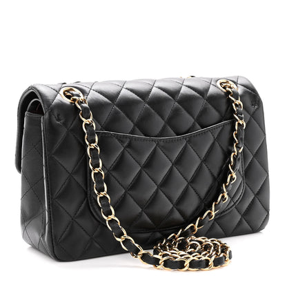 Chanel Lambskin Quilted Small Double Flap Black 2 of 9