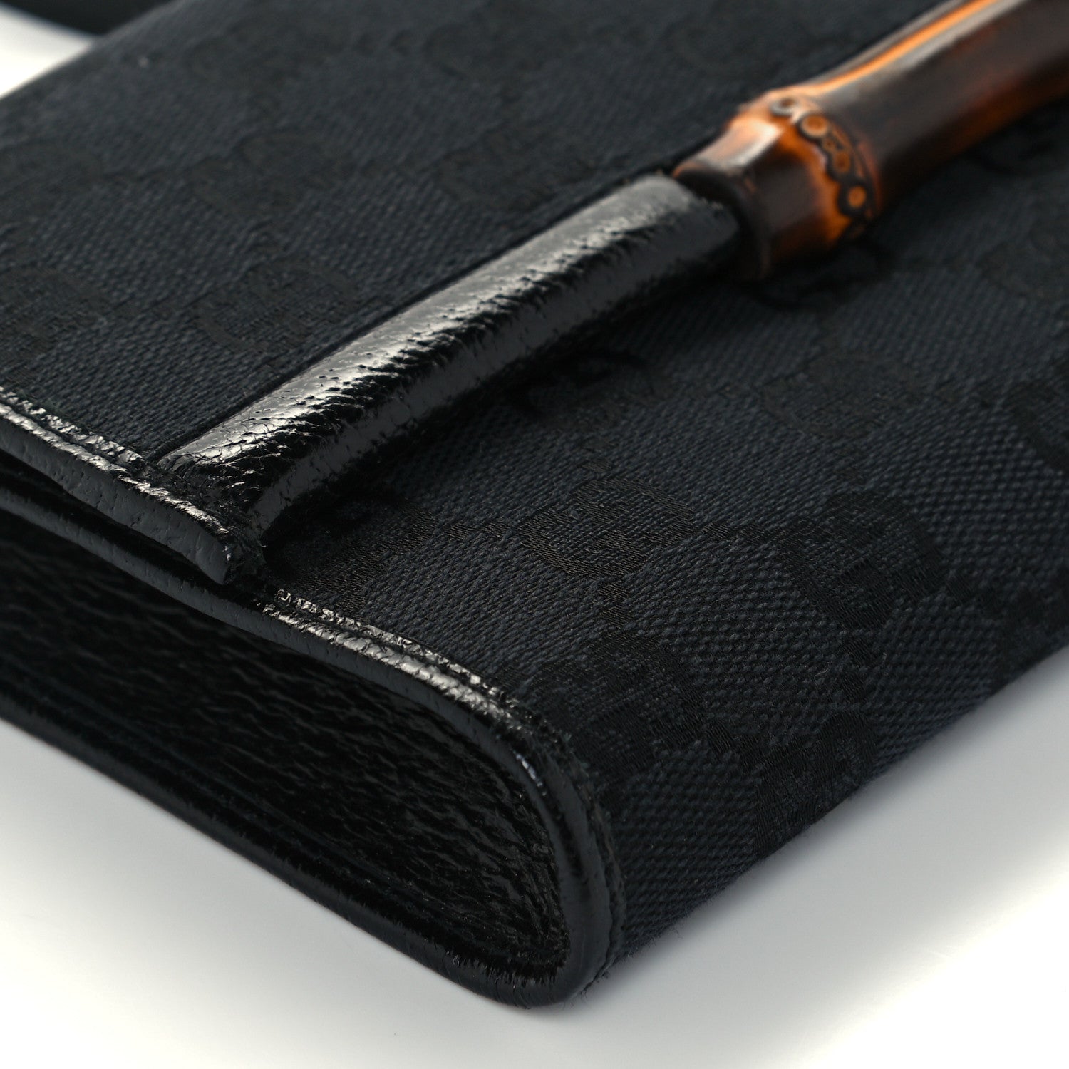 Gucci Monogram Bamboo Bar Clutch Black 9 of 12