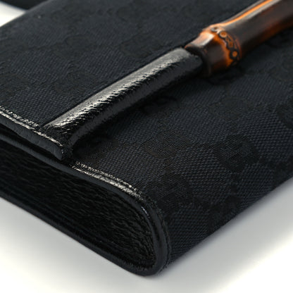 Gucci Monogram Bamboo Bar Clutch Black 9 of 12