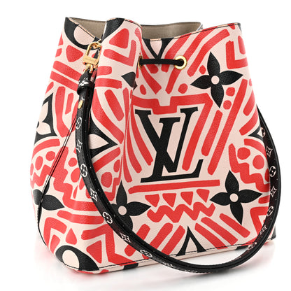 Louis Vuitton Monogram Giant Crafty NeoNoe MM Creme Rouge Black 3 of 9