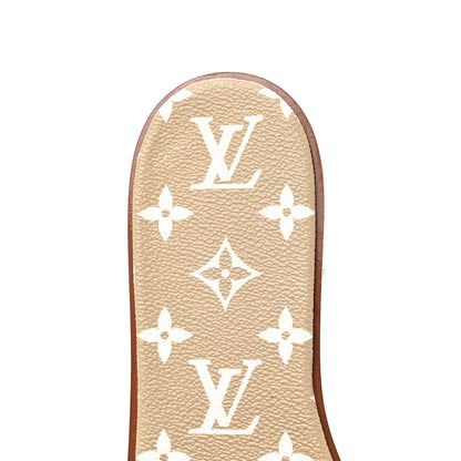 Louis Vuitton Monogram Giant Lock It Flat Mules 38 Kaki White 7 of 8