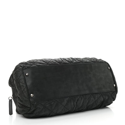 Chanel Iridescent Calfskin Chic Quilt Bowling Bag Black 4 of 11