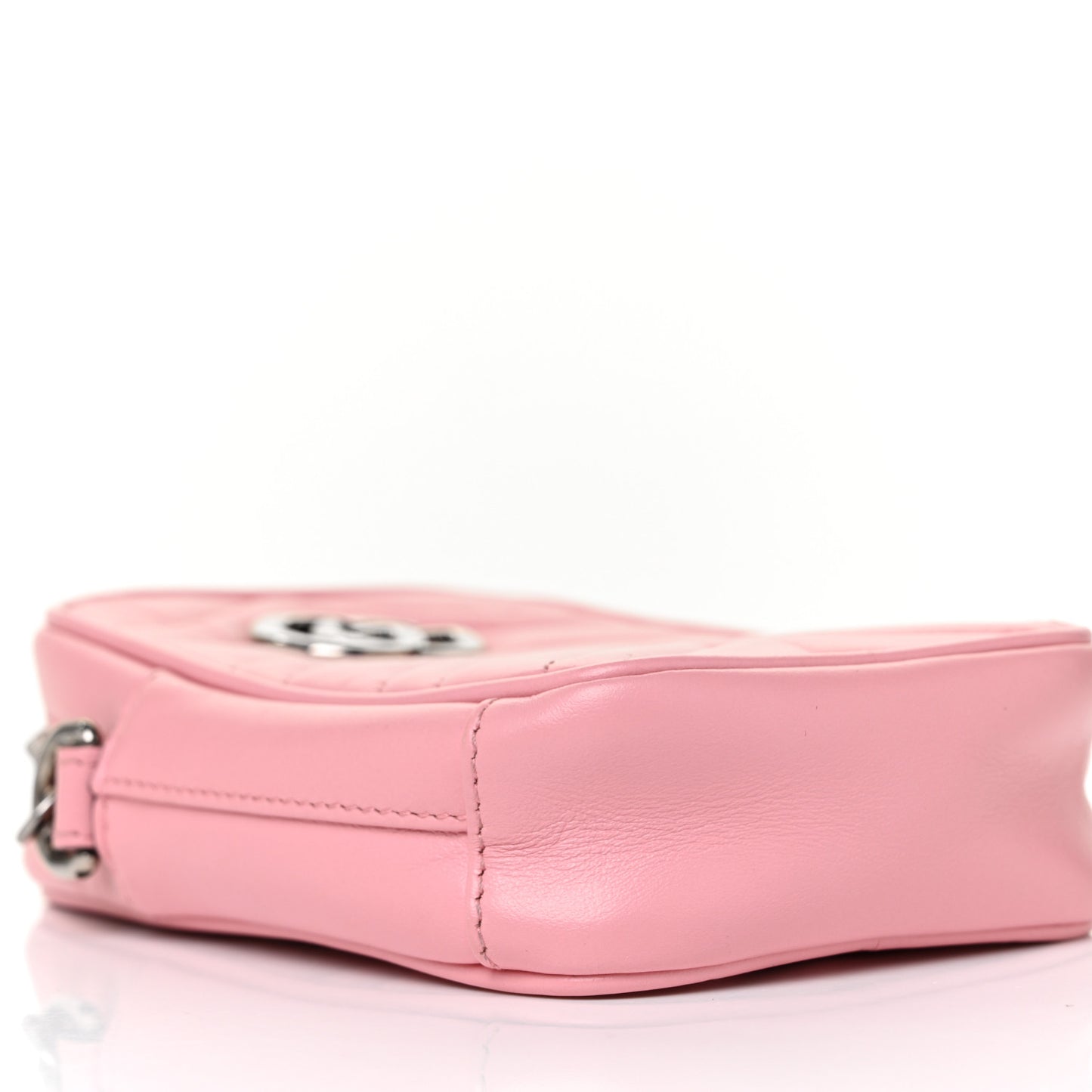 Calfskin Matelasse Mini GG Marmont Crossbody Bag Wild Rose