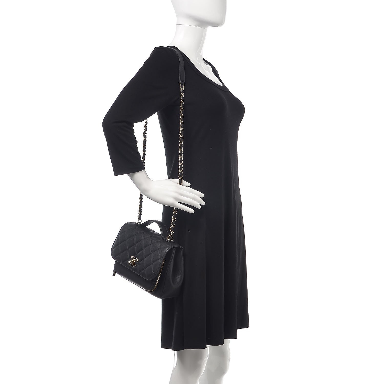 Chanel Caviar Quilted Medium Business Affinity Flap Black 2 of 7