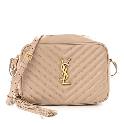 Saint Laurent Calfskin Matelasse Monogram Lou Camera Bag Dark Latte 1 of 13
