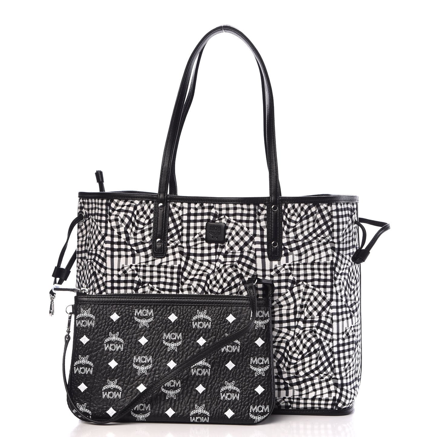 Visetos Medium Reversible Shopper Tote Black