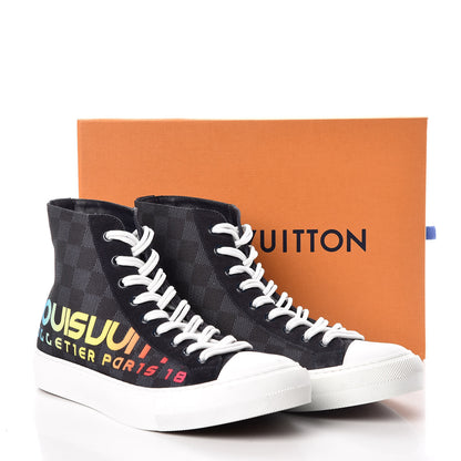 Louis Vuitton Damier Cobalt Tattoo Sneaker Boots 7.5 8 of 8