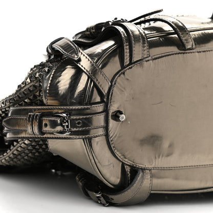 Burberry Metallic Patent Studded Rowan Pewter 10 of 13