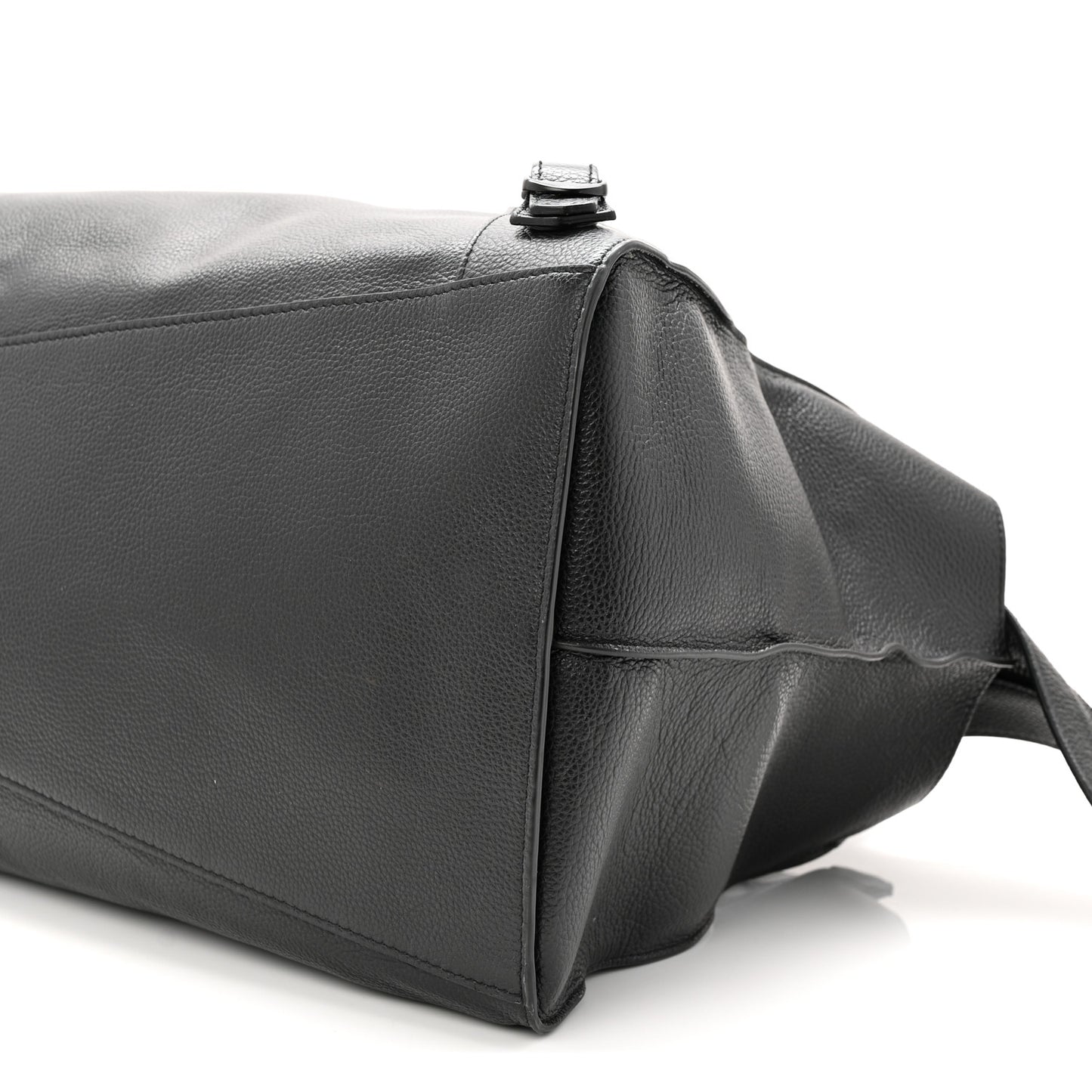 Grained Calfskin Neo Classic Black Hardware Large Top Handle Bag Black