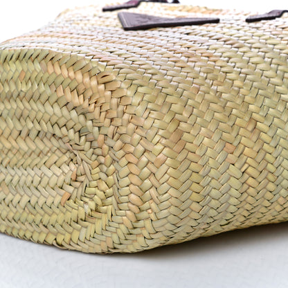 Prada Palmitto Vitello Woven Braided Large Basket Tote Bag Naturale Cognac 9 of 11
