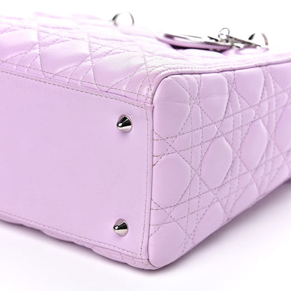 Christian Dior Lambskin Cannage Medium Lady Dior Pink 9 of 11